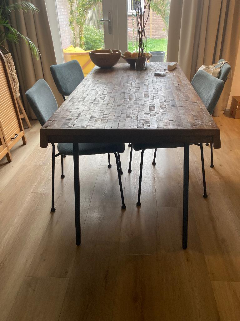 Suri eettafel, Huis en Inrichting, Tafels | Eettafels, Ophalen, Gebruikt, Teakhout, 200 cm of meer