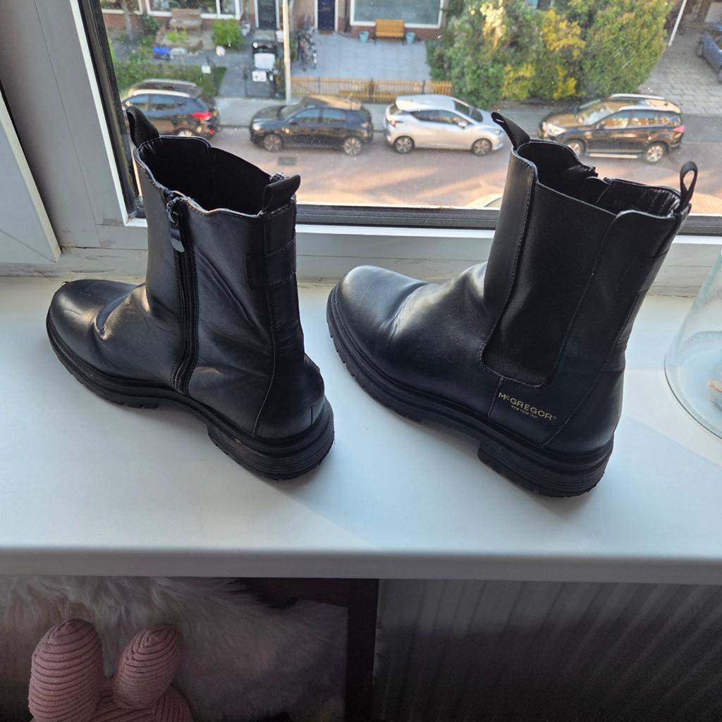 McGregor Zwarte Leren Enkellaarzen - Maat 38, Kleding | Dames, Schoenen, McGregor, Zwart, Lage of Enkellaarzen, Ophalen of Verzenden