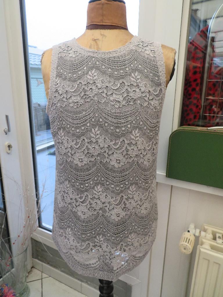 Dames top Summum Woman maat XL grijs kant Z.G.A.N., Kleding | Dames, Tops, Summum Woman, Maat 46/48 (XL) of groter, Ophalen of Verzenden