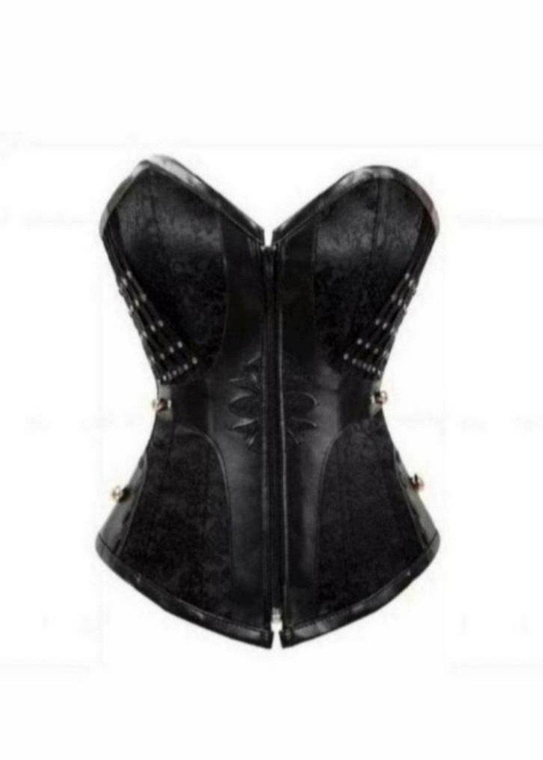 Prachtige corset met leren details, tm 2XL, Verzenden, Body of Korset