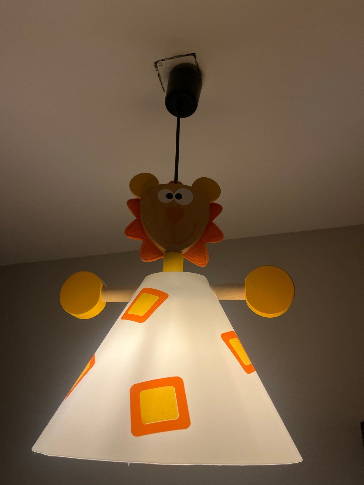 Plafondlamp Kinderlamp Leeuw - 30cm, Ophalen, Gebruikt, Overige merken, Ophangbaar