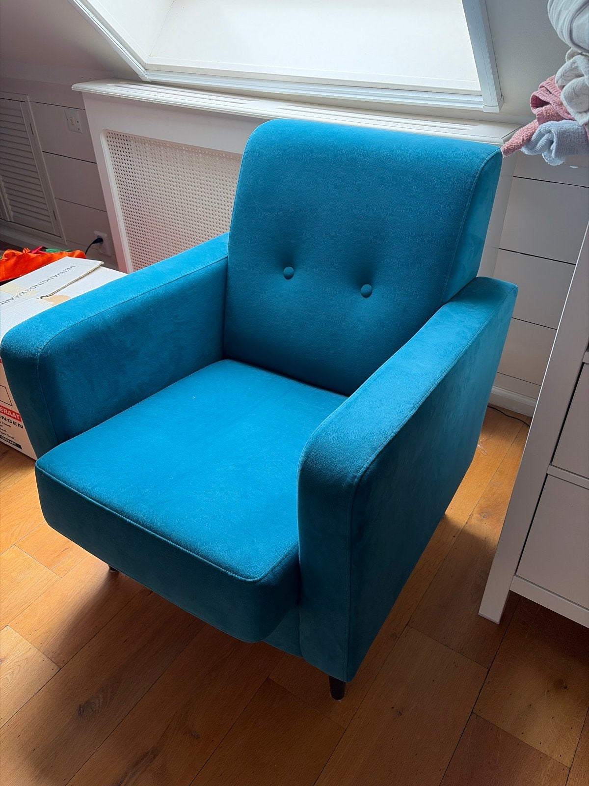 Goossens Hipp fauteuil - Zo goed als nieuw, Huis en Inrichting, Fauteuils, Ophalen, Zo goed als nieuw, Stof, 75 tot 100 cm