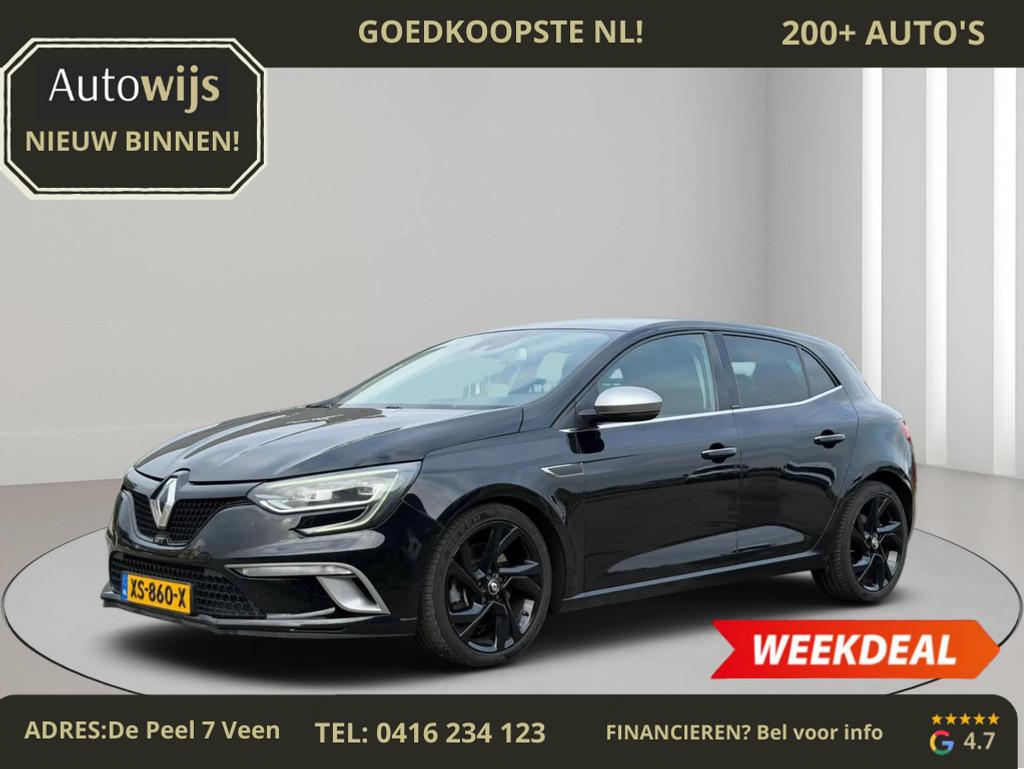 Renault Mégane 1.6 TCe GT|AUT|205PK|PDC|NAVI|LED|HUD|Stoelv, Gebruikt, 4 cilinders, Zwart, Geïmporteerd