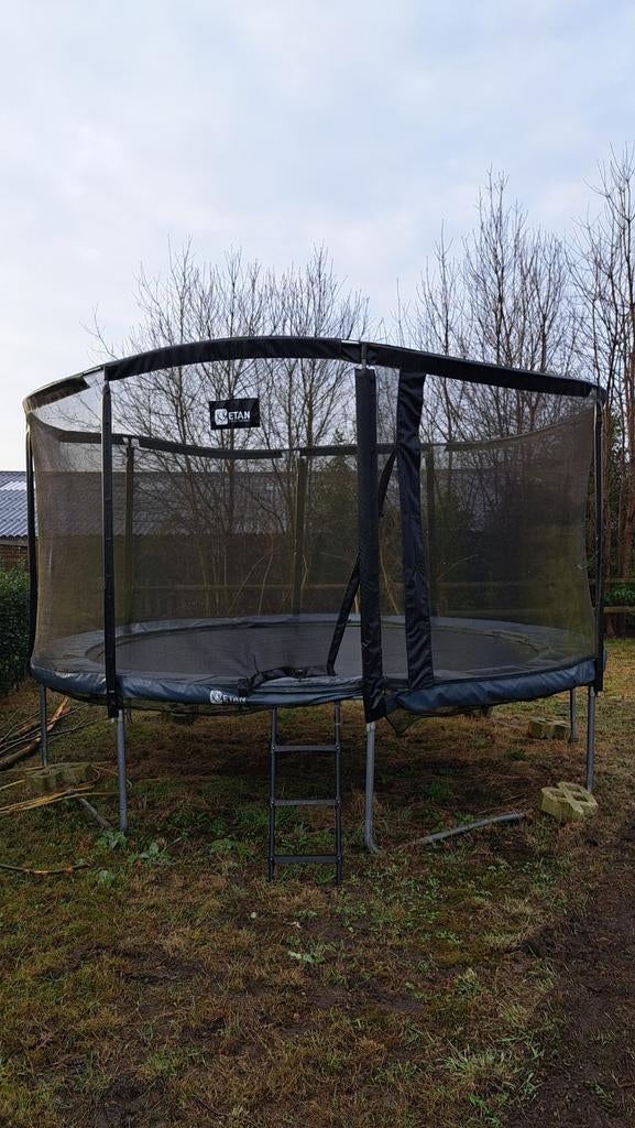 Trampoline Etan Premium Gold 14 Combi 427 cm grijs, Ophalen of Verzenden, Gebruikt