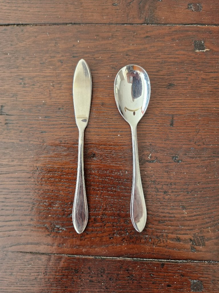 BOTERMESJE EN SUIKERLEPELTJE, Ophalen, Gero, Zo goed als nieuw, Rvs of Chroom