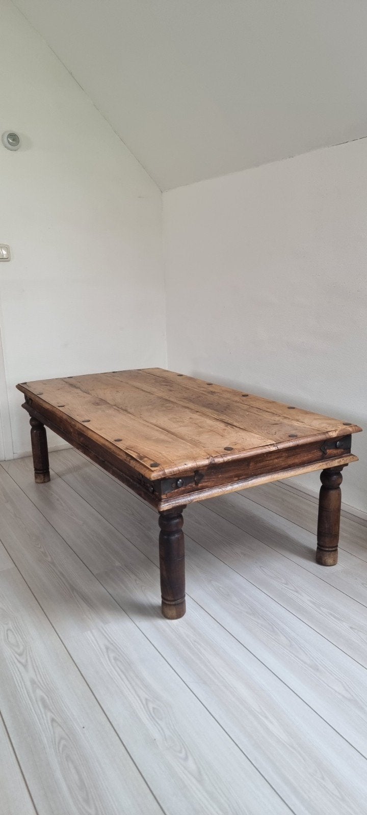 Koloniale antieke salontafel, Huis en Inrichting, Tafels | Salontafels, Gebruikt, 100 tot 150 cm, Rechthoekig, 50 tot 100 cm