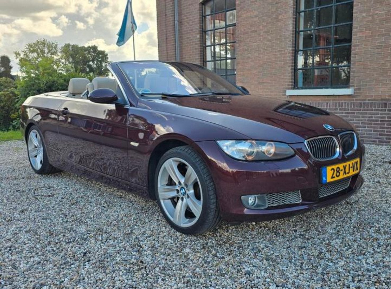 Mooie en unieke BMW 335i Cabrio  (Liefhebbersexemplaar), Auto's, Automaat, Beige, Cabriolet, 4 stoelen