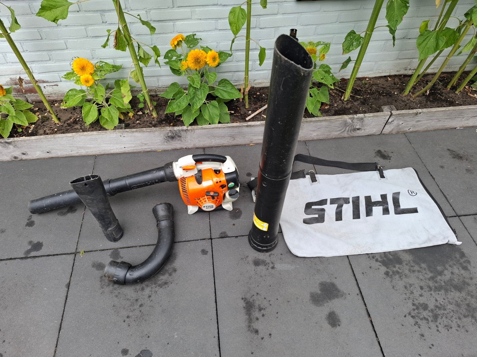 Stihl SH86 bladblazer, Tuin en Terras, Bladblazers, Ophalen, Gebruikt, Met opvangzak, Handgedragen