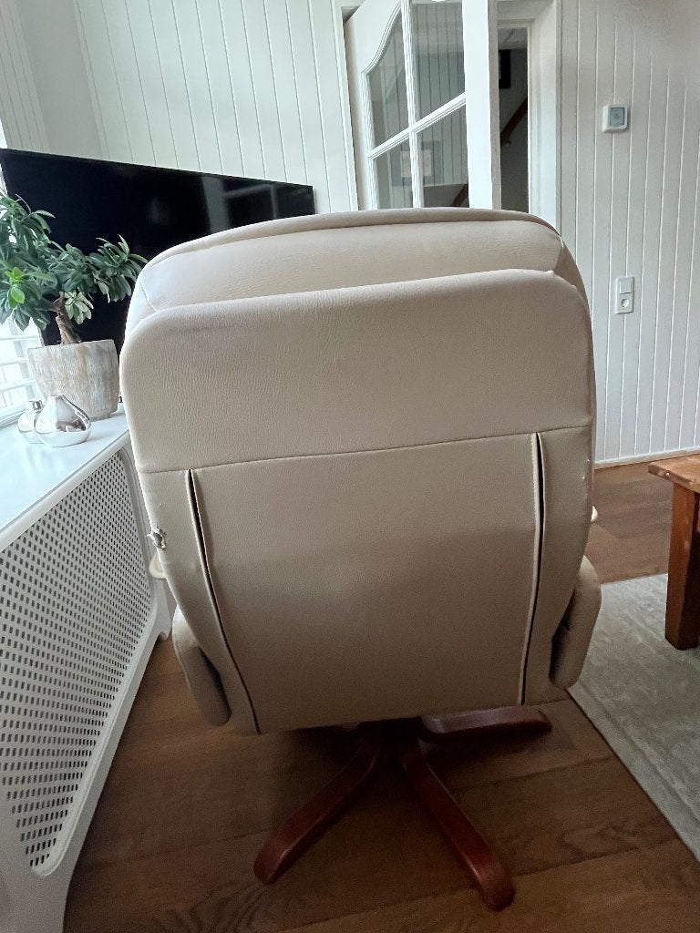 Twee verstelbare fauteuils, Ophalen, Gebruikt, 75 tot 100 cm, Leer