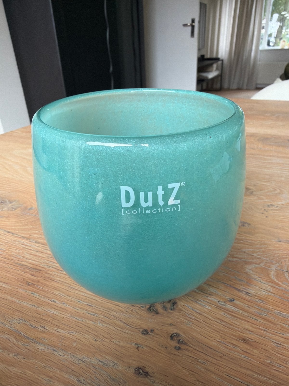 Dutz Collection Windlicht/Vaas Jade/Aqua 11,5 cm, Ophalen of Verzenden, Zo goed als nieuw, Groen, Glas