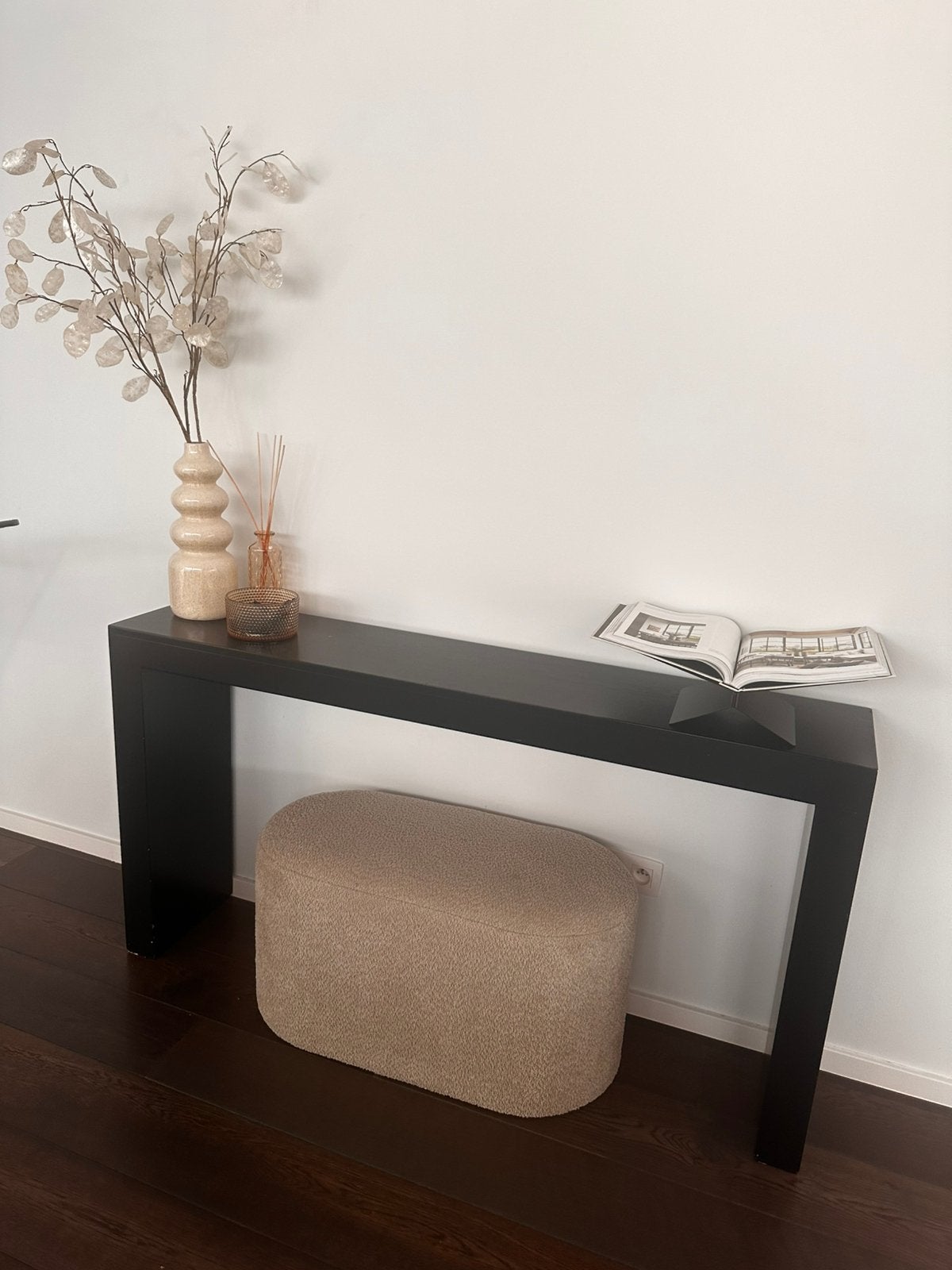 Sidetable zwart, Ophalen, Gebruikt, 100 tot 150 cm, 25 tot 50 cm