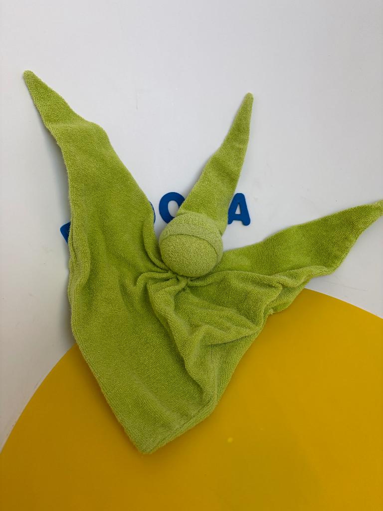 K1133 keptin jr pop popje groen badstof, Ophalen of Verzenden, Zo goed als nieuw, Overige typen