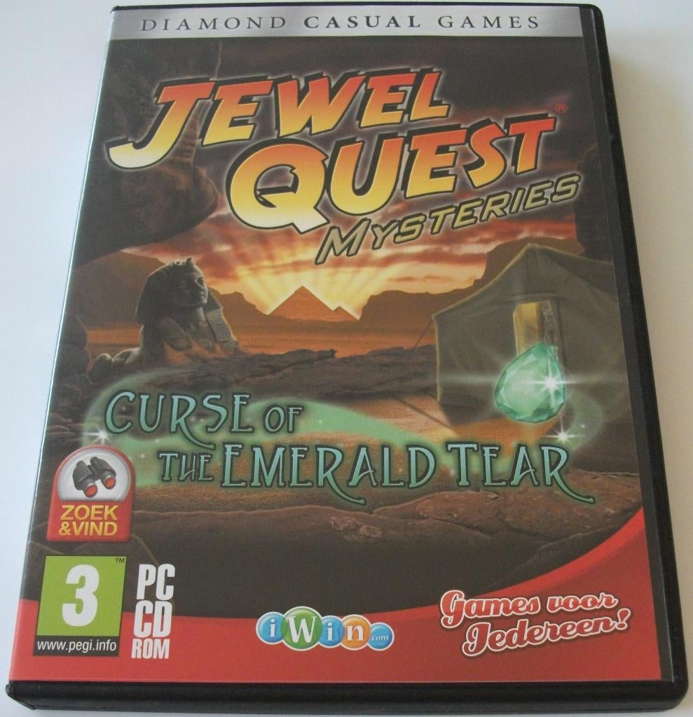 PC Game *** JEWEL QUEST MYSTERIES 1 *** Curse Emerald Tear, Spelcomputers en Games, Games | Pc, Zo goed als nieuw, Puzzel en Educatief