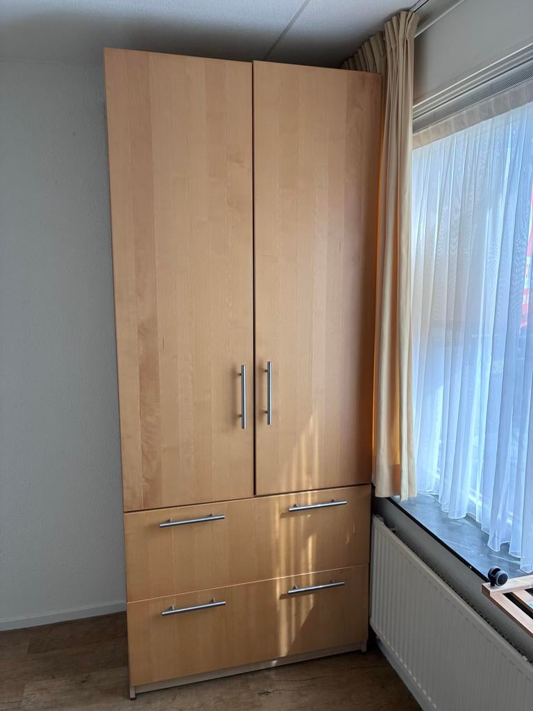 Kledingkast Ikea Pax met lades en hangruimte, Gebruikt, 200 cm of meer, 50 tot 100 cm, Met lade(s)