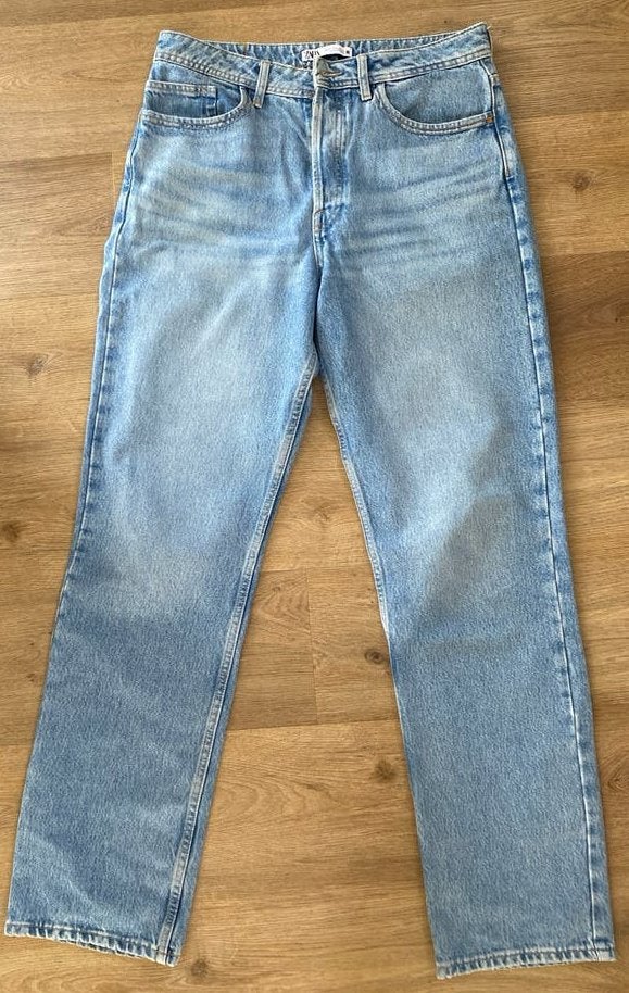 Zara spijkerbroek - Maat 42, Ophalen of Verzenden, Gedragen, Blauw, W33 - W36 (confectie 42/44)