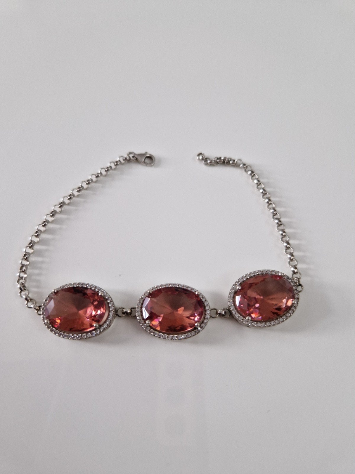 Zilveren armband met zultaniet stenen, Ophalen of Verzenden