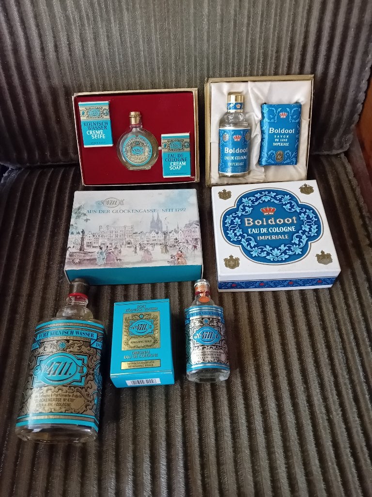 Vintage 4711 en Boldoot, Ophalen of Verzenden, Nieuw, Parfumfles, Gevuld