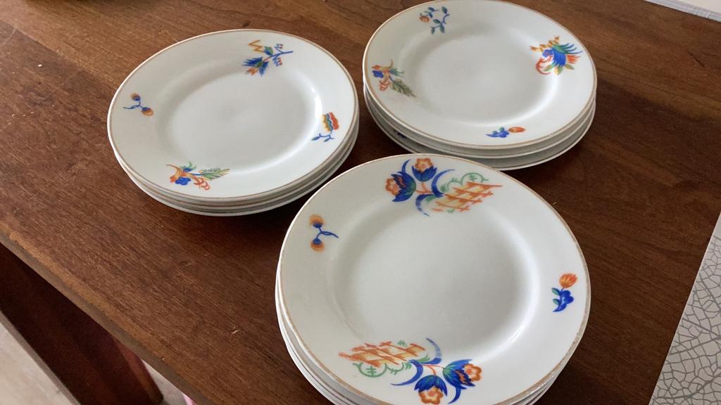 Antiek porselein gebaksschoteltjes, Antiek en Kunst, Antiek | Servies compleet, Ophalen of Verzenden