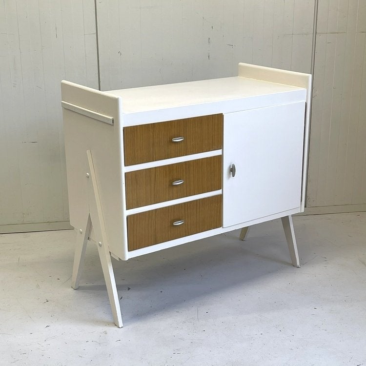 Compacte vintage jaren 50/60 commode kastje dressoir baby, Gebruikt, Onbekend, Onbekend, 75 tot 100 cm