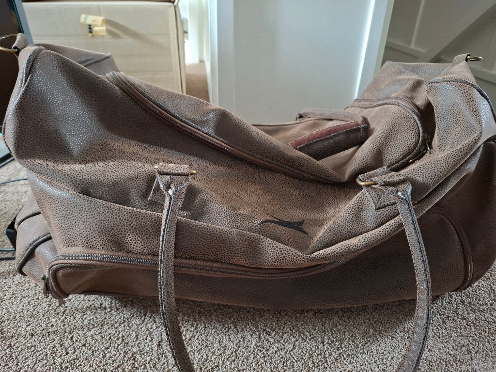 Leren reistassen, Wieltjes, 40 tot 60 cm, 30 cm of meer, Gebruikt
