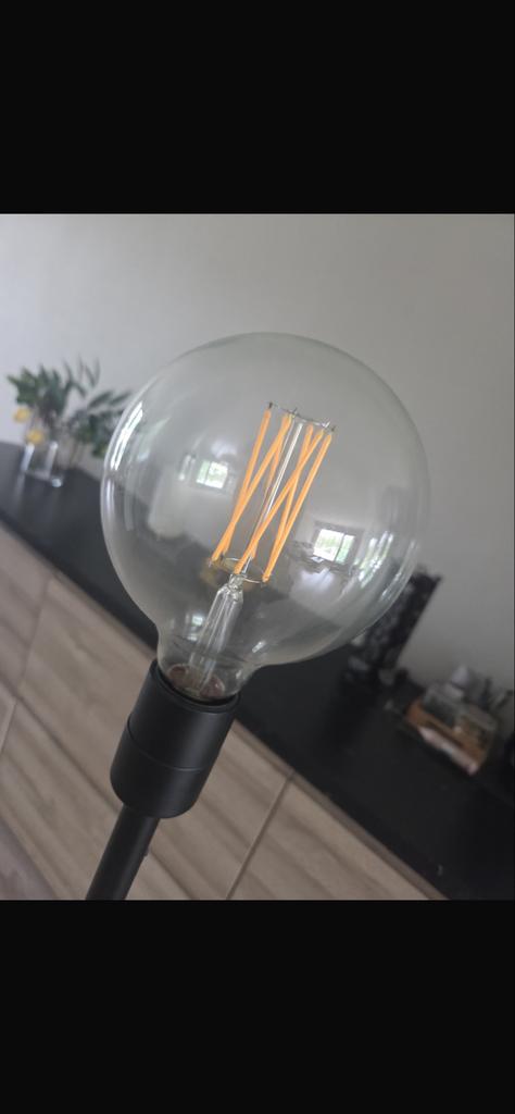 Industriële hanglamp met 3 LED filament lampen, Ophalen of Verzenden, Zo goed als nieuw