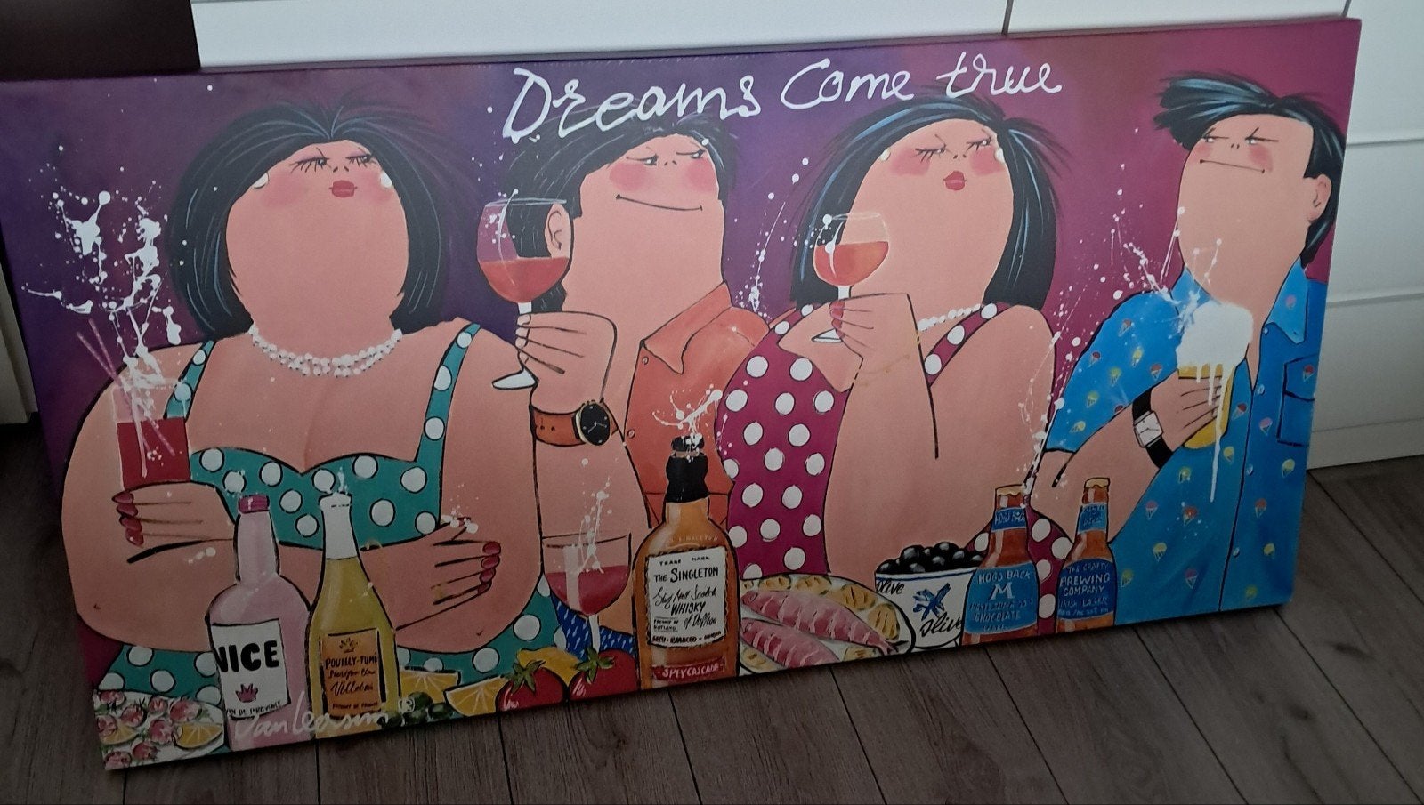 Dikke dames schilderij, Ophalen