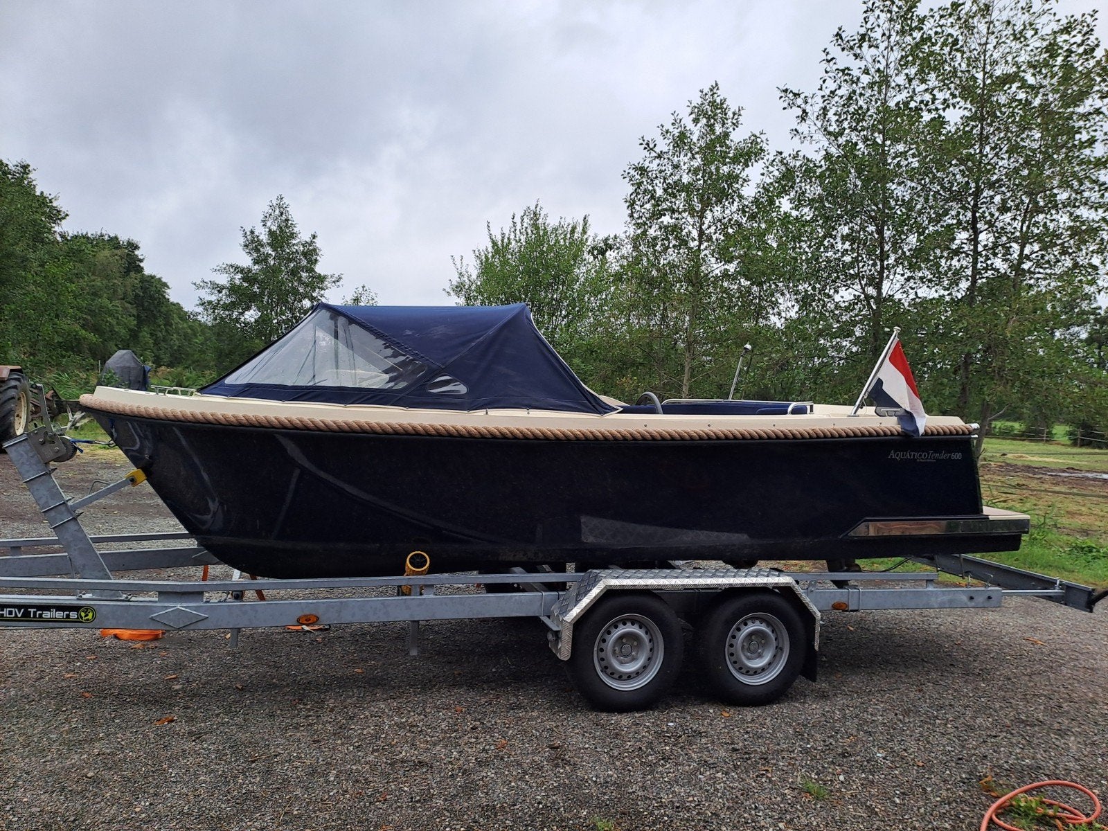 Tendersloep Aquatico 600 Yamaha 20 pk, Watersport en Boten, Zonnedek, Tender, Elektrisch, Ophalen of Verzenden