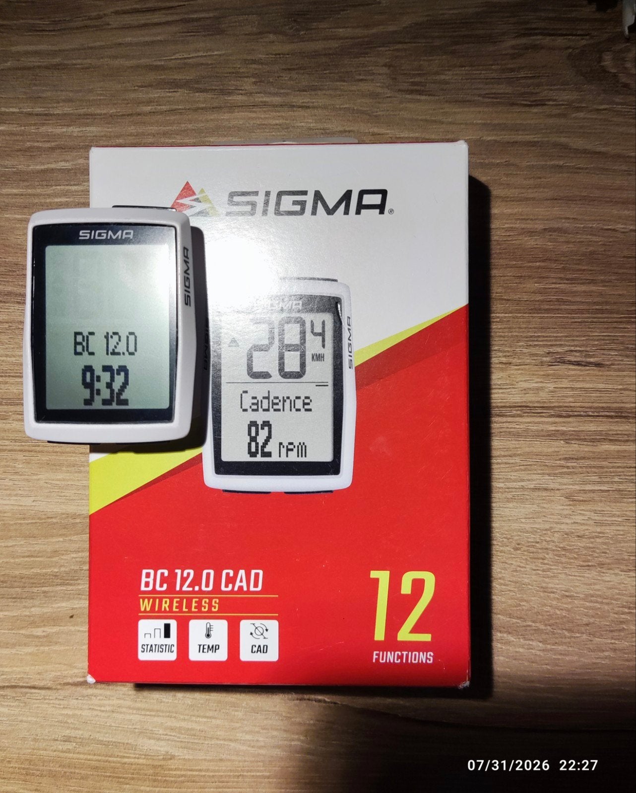 Sigma BC 12.0 WL CAD Draadloze Fietscomputer, Fietsen en Brommers, Ophalen of Verzenden, Cadanssensor, Zo goed als nieuw