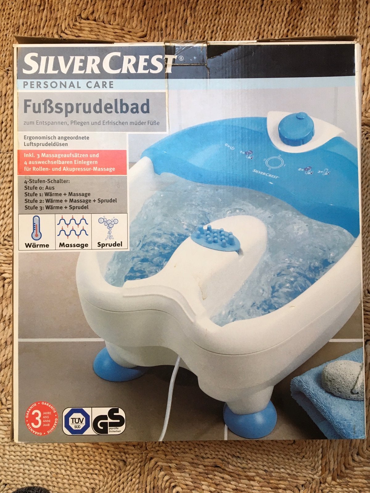 Silvercrest voetenbubbelbad met meerdere functies, nieuw., Ophalen of Verzenden, Nieuw, Hand- en Voetverzorging