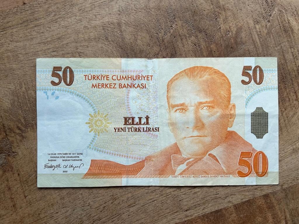 50 Turkse lira 2005, Postzegels en Munten, Bankbiljetten | Europa | Niet-Eurobiljetten, Ophalen of Verzenden, Overige landen