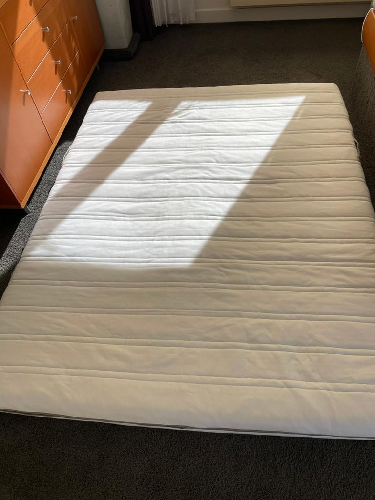 IKEA Malvik matras 160x205 cm, schoon en wasbare hoes, Huis en Inrichting, Ophalen, Tweepersoons, Zo goed als nieuw, Matras