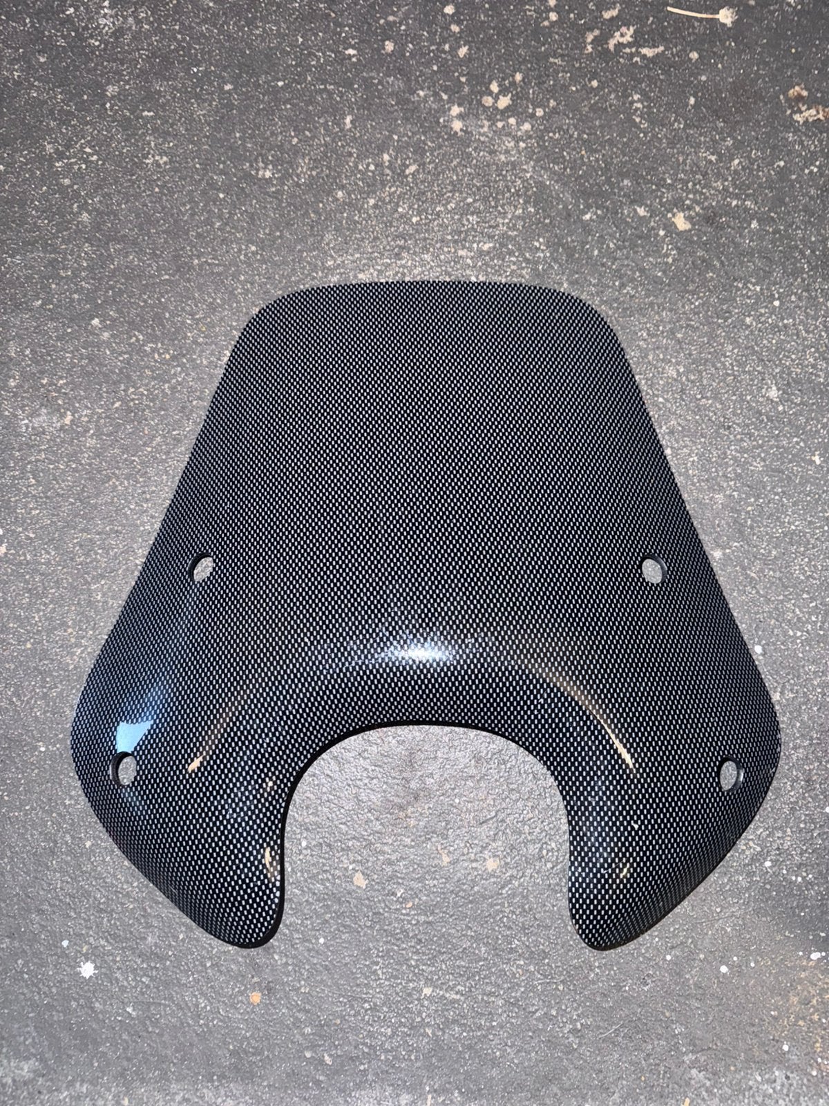 Carbon windscherm zip met montage beugels, Ophalen of Verzenden, Zo goed als nieuw, Benzine, Zip