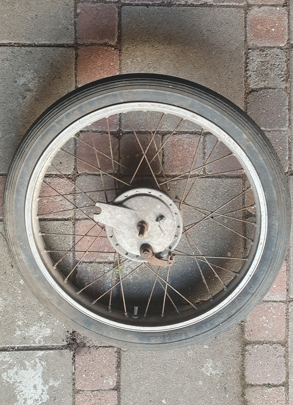Zundapp 19" aluminium velg compleet met naaf en rem, Ophalen, Gebruikt, Overige typen, Overige merken