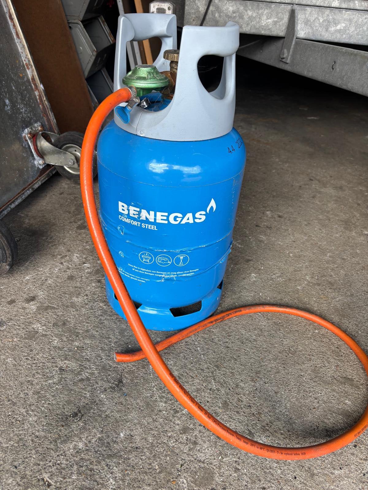 Gasfles benegas comfortsteel 75% vol, Ophalen, Zo goed als nieuw