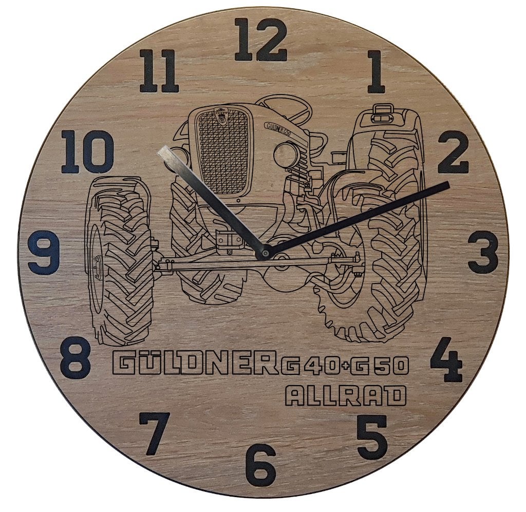 Guldner G40-G50 Allrad tractor Thema klok, Ophalen of Verzenden, Nieuw, Wandklok