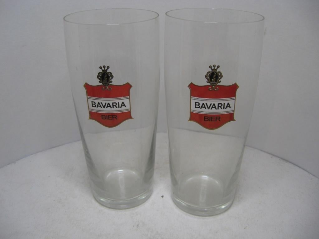 2 Bavaria bier fluitjes met rood logo ..., Ophalen of Verzenden, Zo goed als nieuw, Glas of Glazen, Bavaria