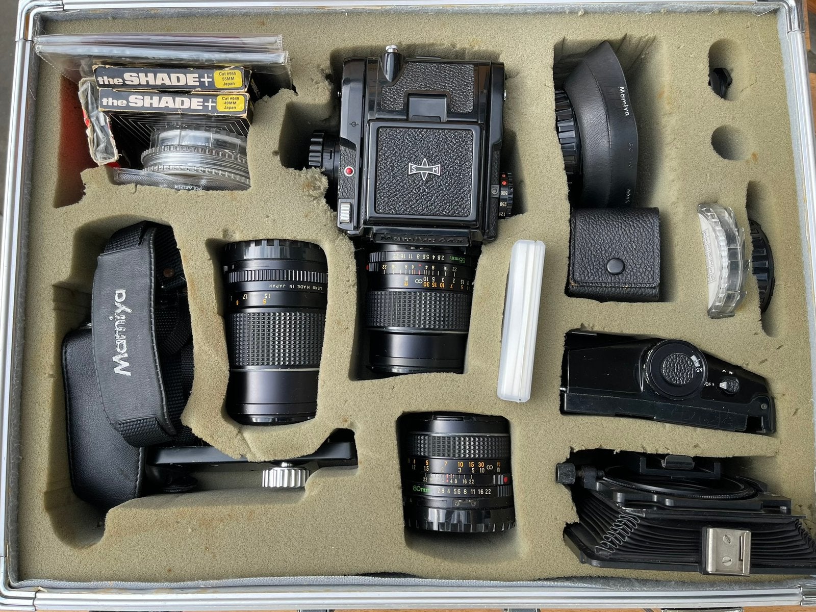 Mamiya 645 set compleet in koffer, veel extra’s, Ophalen of Verzenden, Zo goed als nieuw, Overige Merken