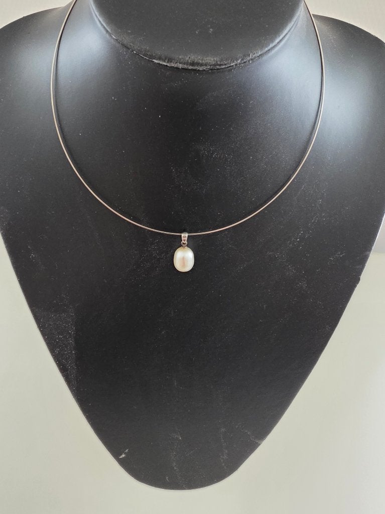 Hanger zoetwaterparel en zilver oogje, Sieraden, Tassen en Uiterlijk, Overige voorstellingen, Nieuw, Ophalen of Verzenden, Met parel
