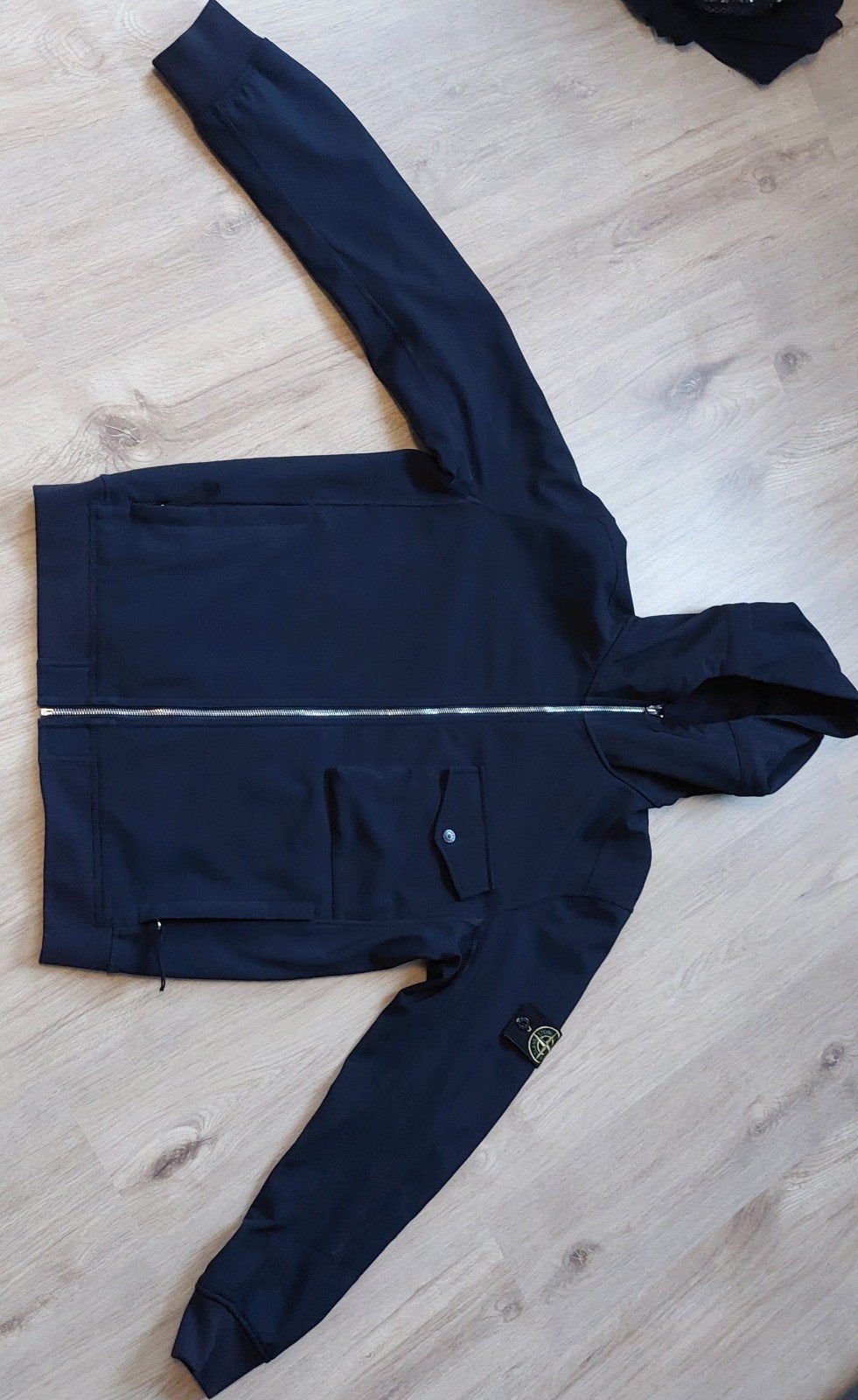 Stone Island Soft Shell-R Jas Maat L, Ophalen, Maat 52/54 (L), Blauw, Stone Island