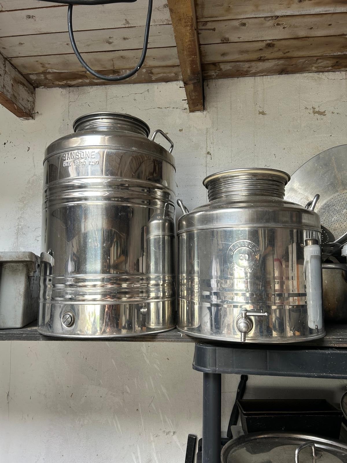 RVS Olijfolie Vaten - Sansone & Belvivere (30L & 50L), Ophalen of Verzenden