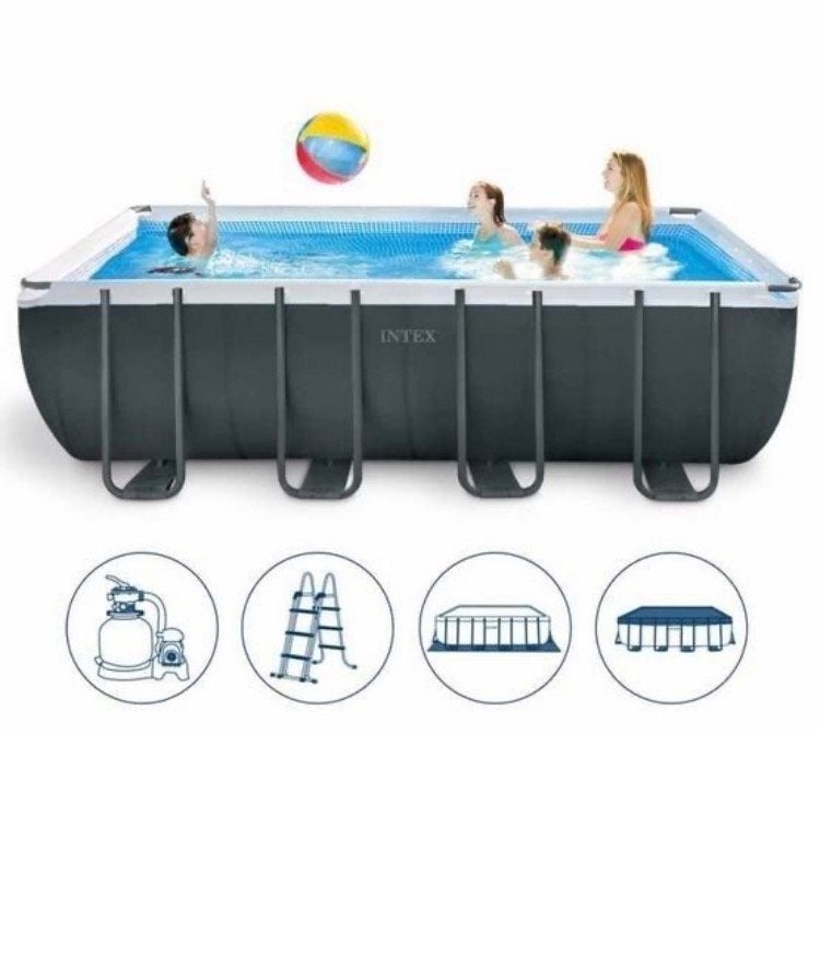 Intex Ultra XTR Frame Zwembad 549x274x132 cm met toebehoren, Tuin en Terras, Gebruikt, 200 tot 300 cm, Rechthoekig, Ophalen