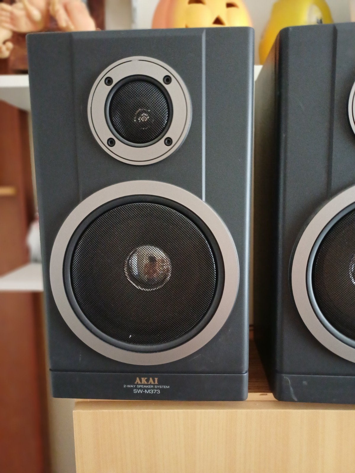 Akai SW-M373 Speakerset - 38 cm hoog, Audio, Tv en Foto, Luidsprekers, Overige merken, Gebruikt, Speakerset, Ophalen of Verzenden