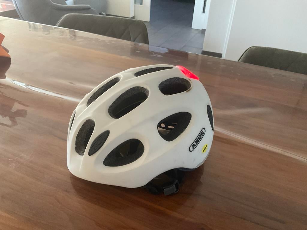 Abus Youn-I MIPS Fietshelm Maat S (48-54) Wit, Ophalen of Verzenden, Gebruikt, S