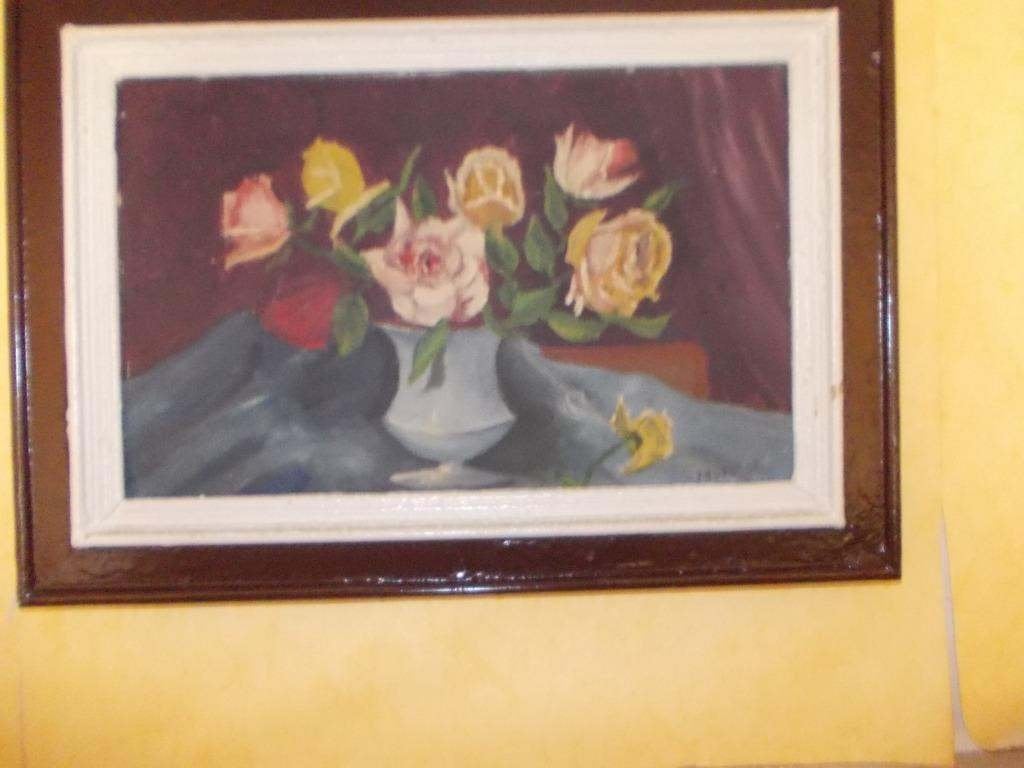 84 jaar oud gesigneerd kunstschilderij in lijst, Ophalen, Paneel, Stilleven, Gesigneerd