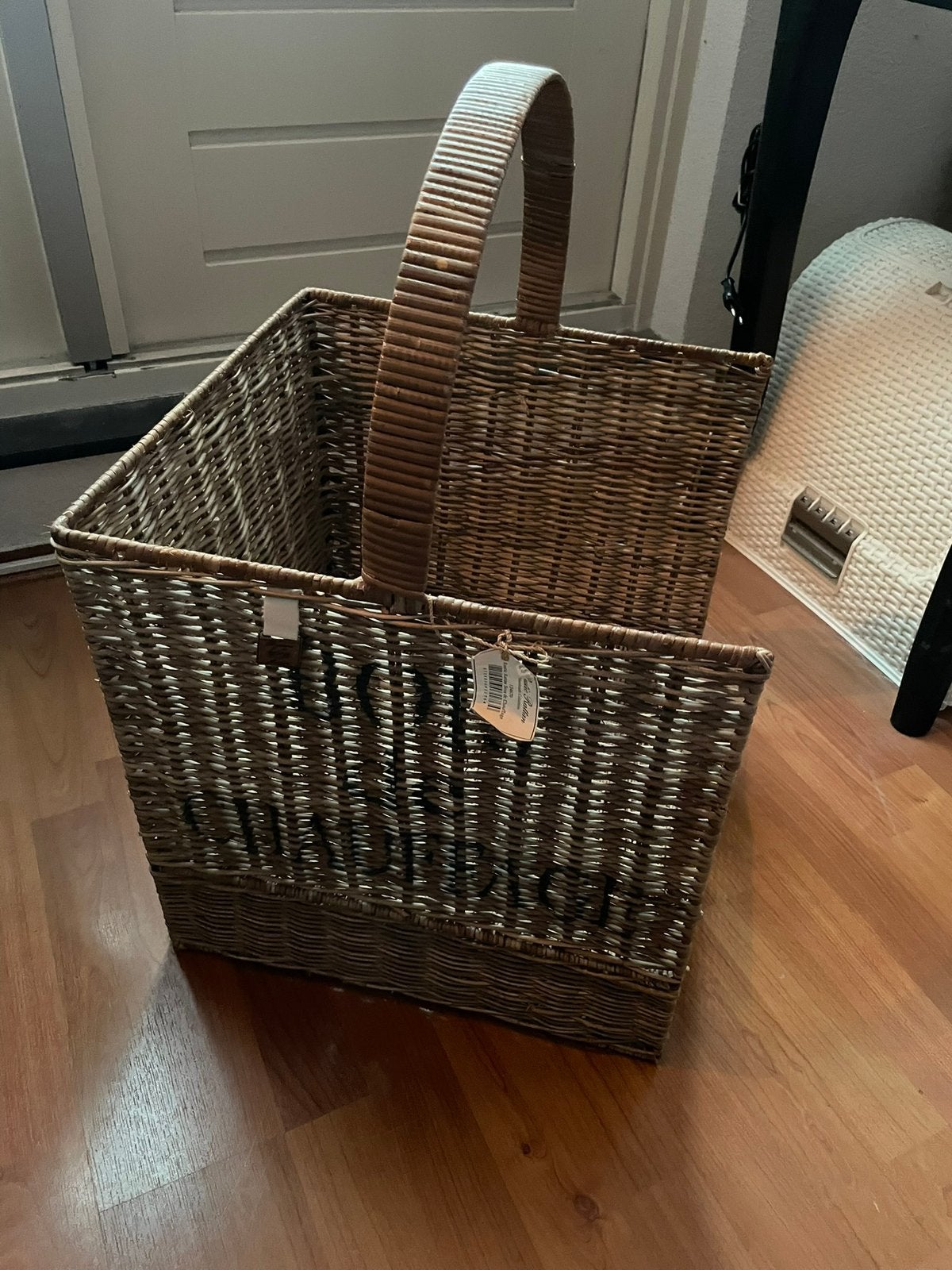 Grote Rattan hout mand, Ophalen, Zo goed als nieuw