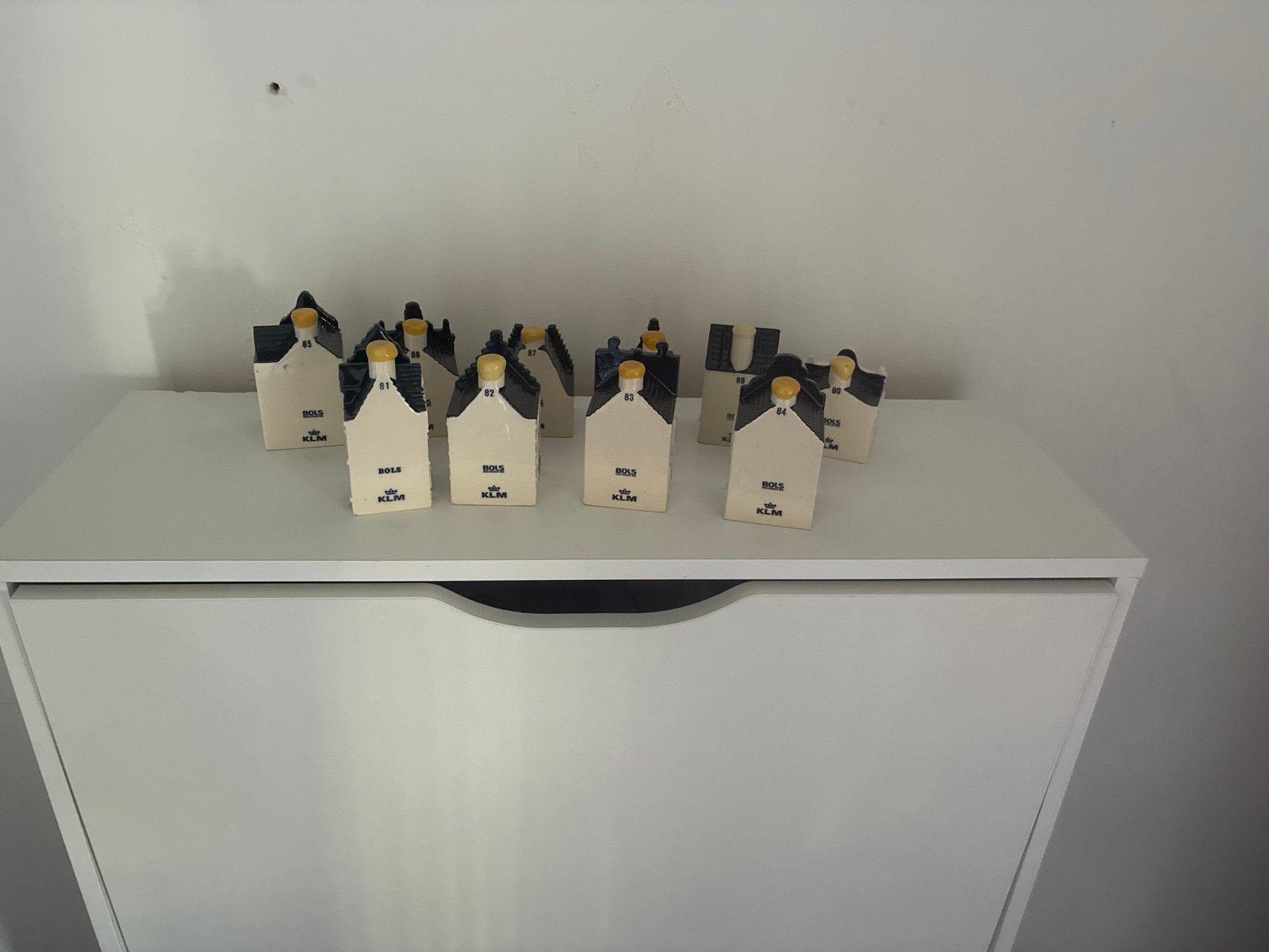 KLM BOLS Delfst Blauwe Huisjes - Complete set 80, Ophalen of Verzenden, Zo goed als nieuw, 81 t/m 91, Gevuld