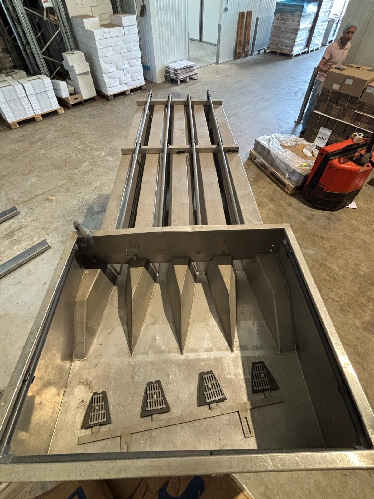 Vis sorteermachine - Traploos instelbaar met 3 uitlopen, Ophalen