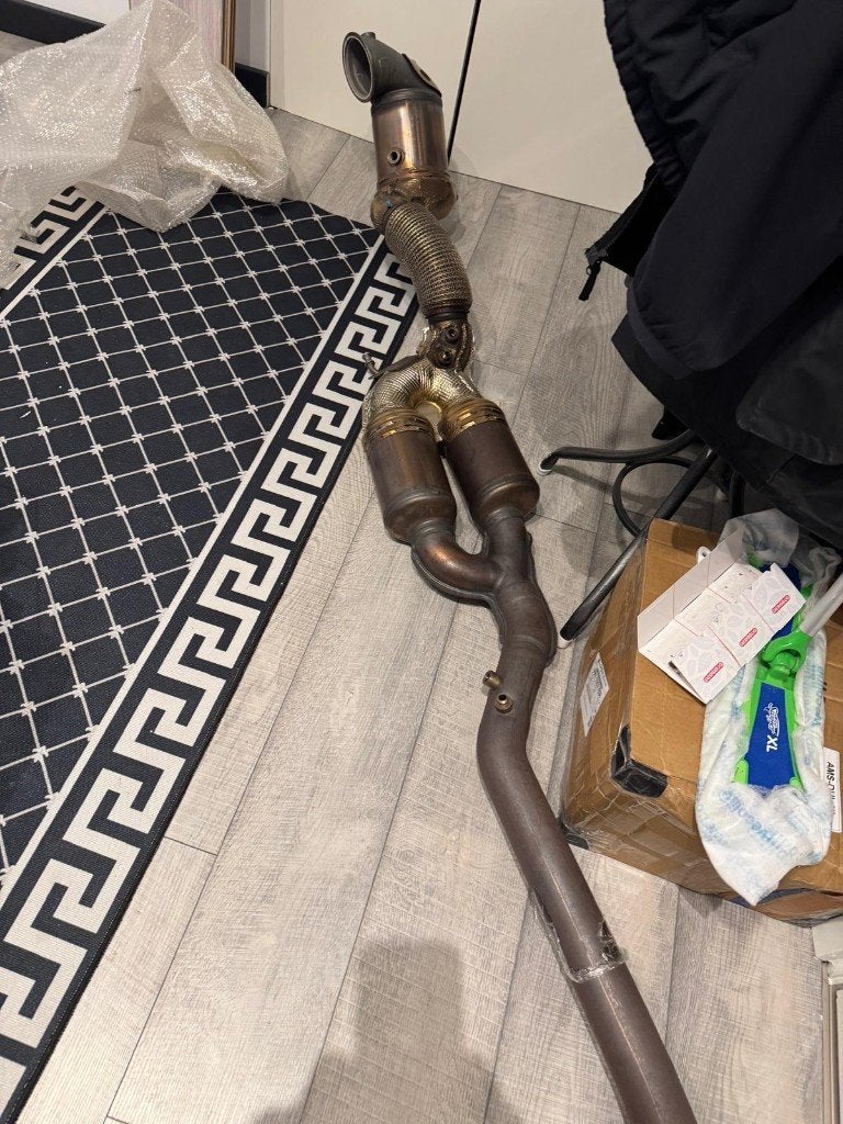 Originele Golf 8 R downpipe met katalysator - OPF leeg, Ophalen, Gebruikt, Volkswagen