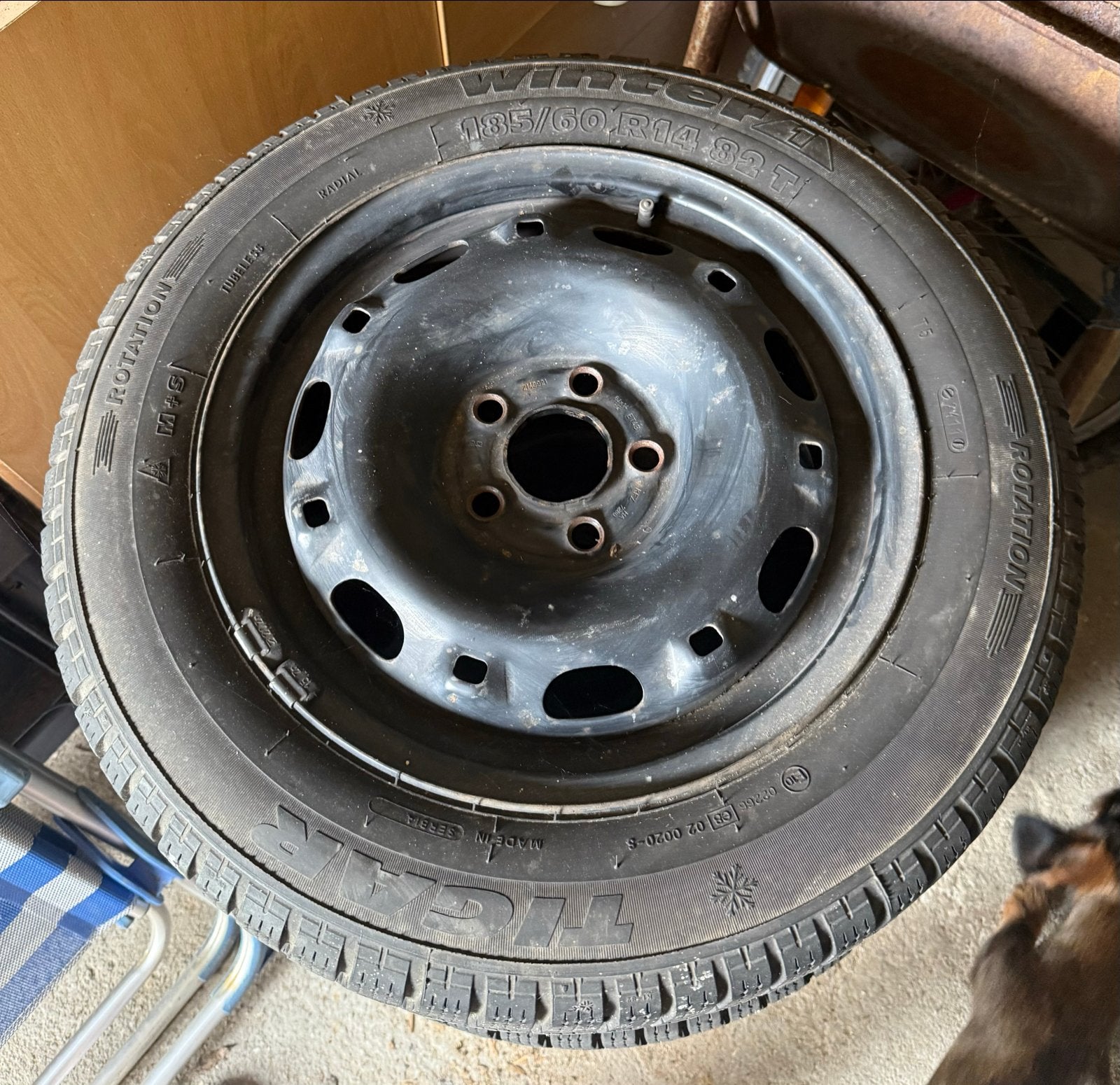 14 inch velgen en winterbanden voor Polo 9N3, Ophalen, 14 inch, Gebruikt, Banden en Velgen