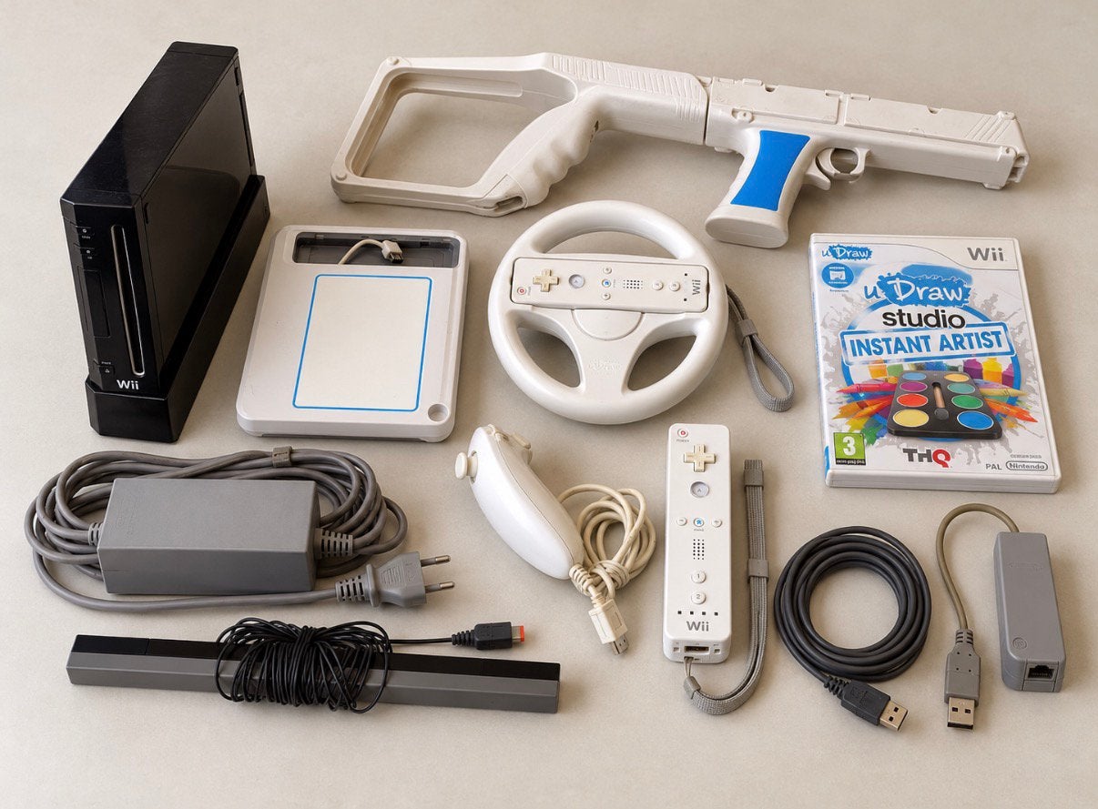 Nintendo Wii + accessoires, Ophalen of Verzenden, Zo goed als nieuw, Met 2 controllers